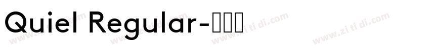 Quiel Regular字体转换